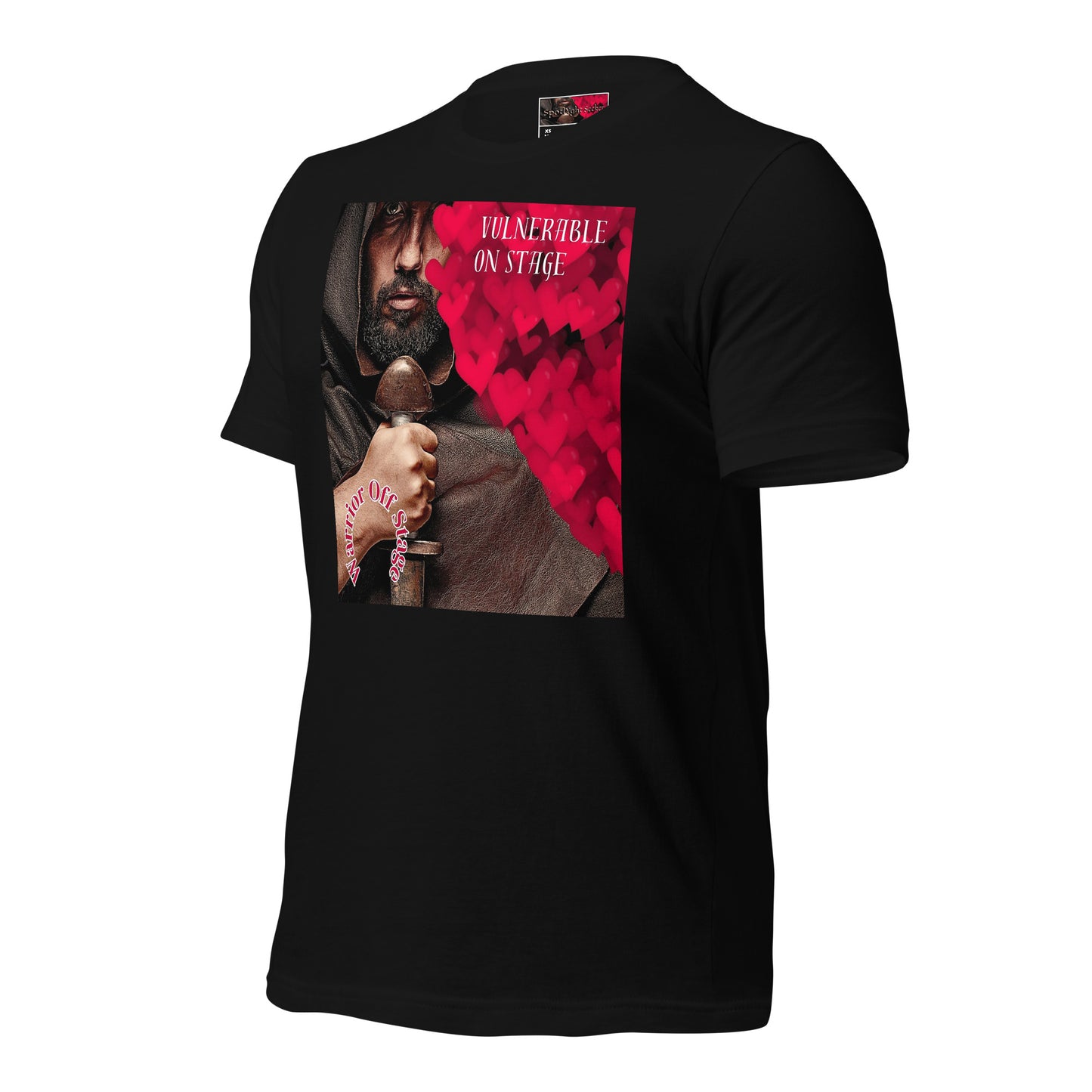 ulnerable Warrior BAM T-Shirt: Onstage, vulnerability reveals the artist's soul; offstage, transform into a warrior, guarding profound truths. Embrace the delicate dance with authenticity and resilience in this living masterpiece.