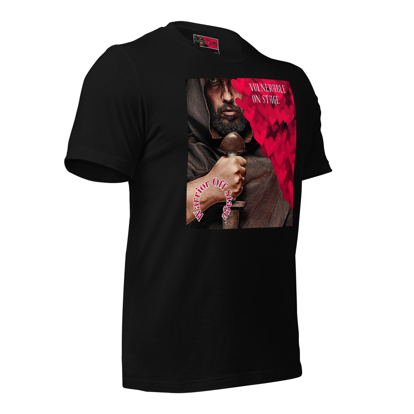 ulnerable Warrior BAM T-Shirt: Onstage, vulnerability reveals the artist's soul; offstage, transform into a warrior, guarding profound truths. Embrace the delicate dance with authenticity and resilience in this living masterpiece.