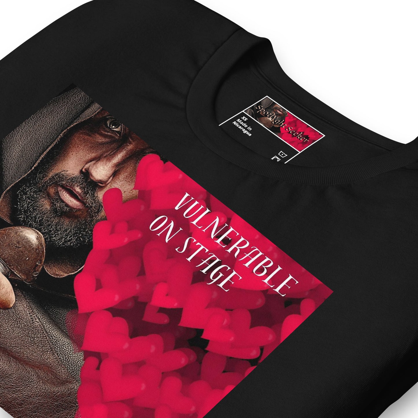 ulnerable Warrior BAM T-Shirt: Onstage, vulnerability reveals the artist's soul; offstage, transform into a warrior, guarding profound truths. Embrace the delicate dance with authenticity and resilience in this living masterpiece.