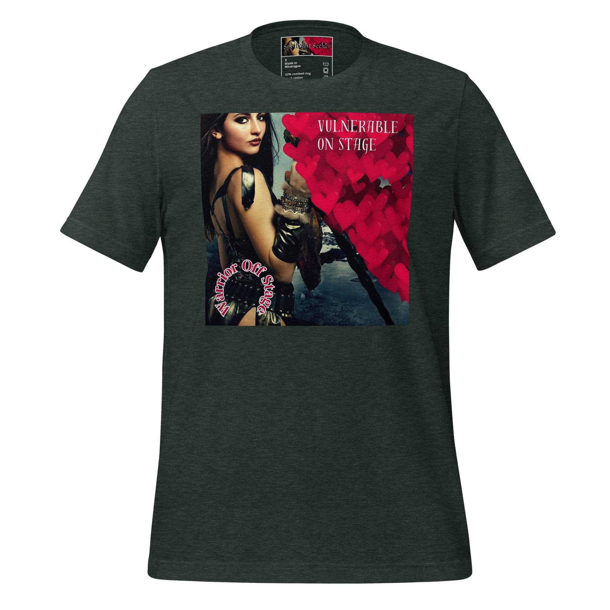 BRFA STARK Vulnerable Artist Unisex Tee - Embrace authenticity and shield yourself from judgment with our empowering tee. Crush negative vibes and own your spotlight with every wear. Forest Green Tee