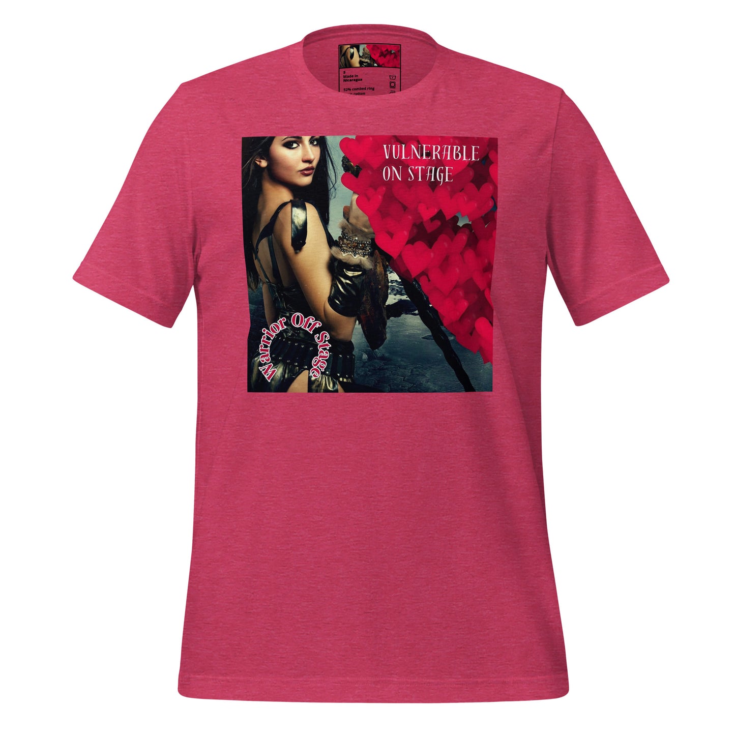 BRFA STARK Vulnerable Artist Unisex Tee - Embrace authenticity and shield yourself from judgment with our empowering tee. Crush negative vibes and own your spotlight with every wear. Rasberry Tee