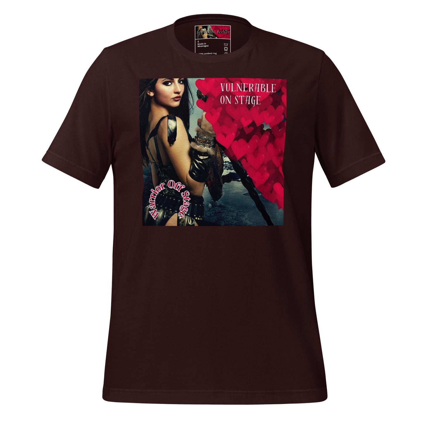 BRFA STARK Vulnerable Artist Unisex Tee - Embrace authenticity and shield yourself from judgment with our empowering tee. Crush negative vibes and own your spotlight with every wear. Oxblood Black