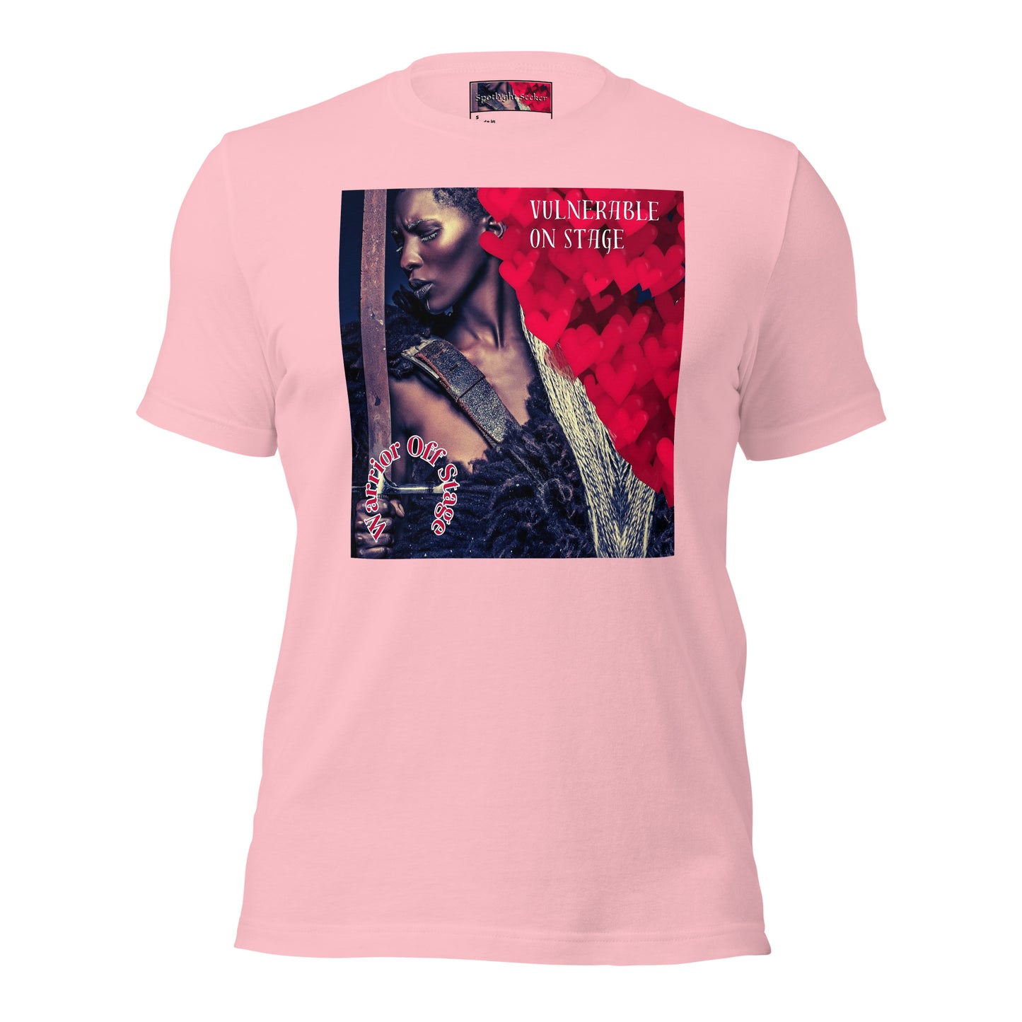 Unleash the Vulnerable Warrior in you with the new Unisex Vulnerable Warrior T-Shirt - BFA2. Strike the perfect balance between vulnerability on stage and warrior strength off it. Own your journey fearlessly!