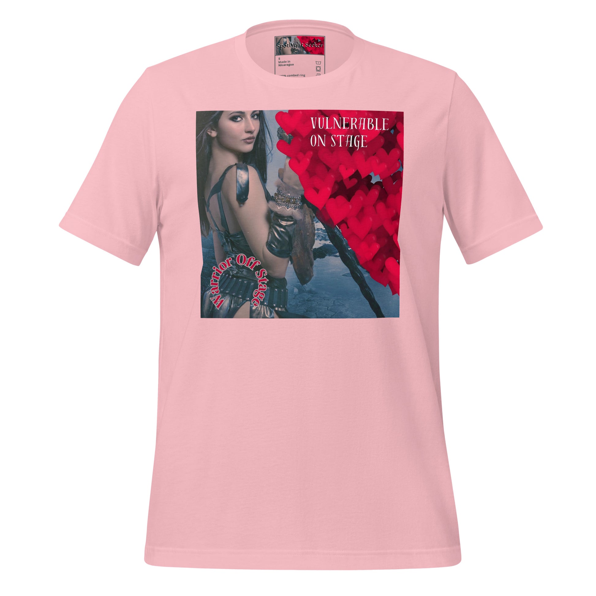 BRFA ROSE Vulnerable Artist Unisex Tee - Embrace authenticity and shield yourself from judgment with our empowering tee. Crush negative vibes and own your spotlight with every wear. Pink!