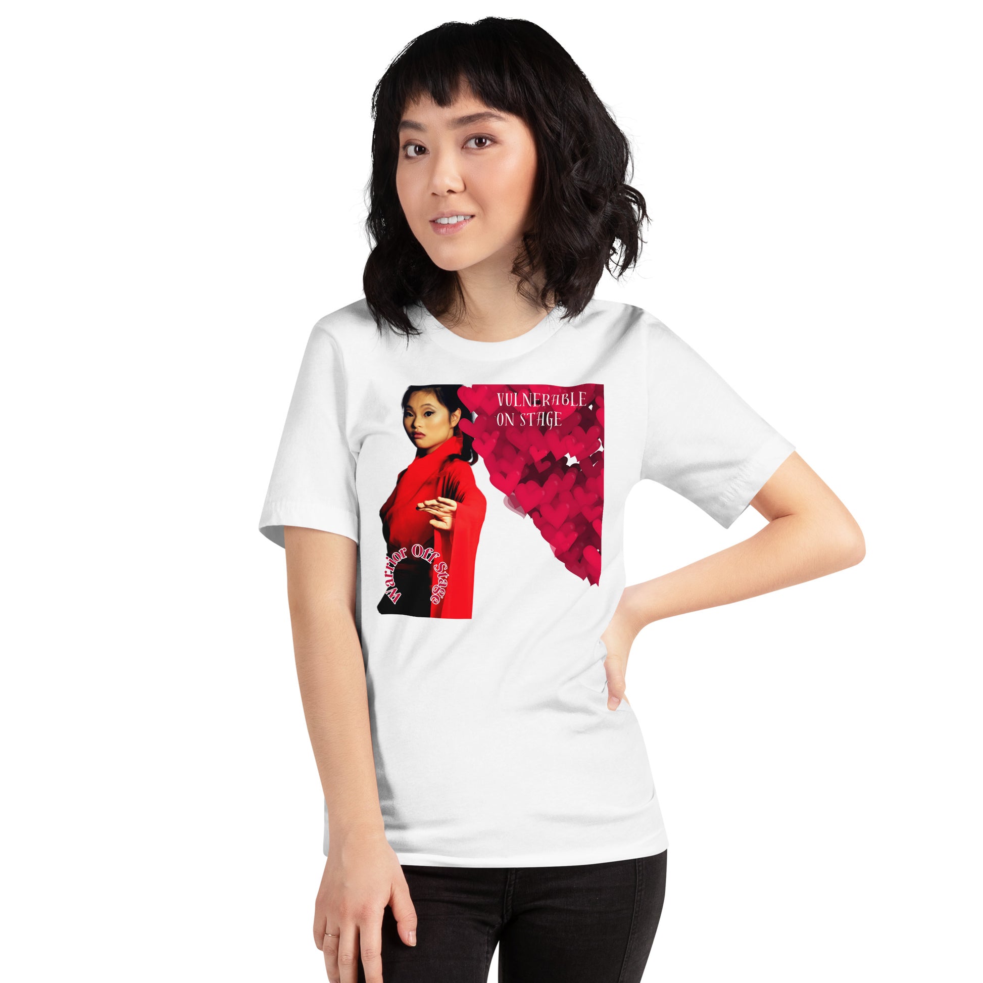 Unleash your artistic essence with the Vulnerable Warrior AFA B/W Tee. Break free from perfectionism, embrace authenticity, and let your true artistry shine through with each wear.