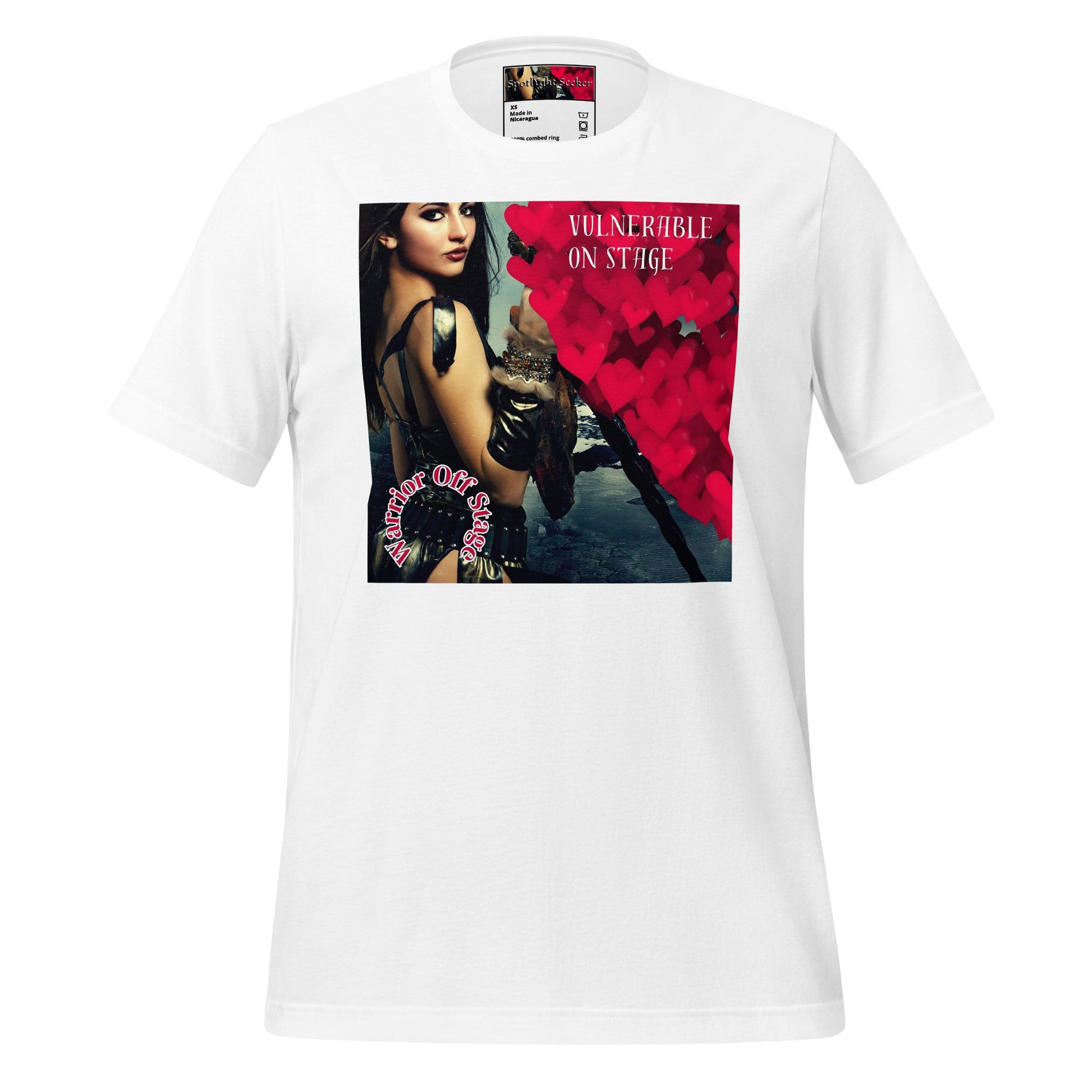 BRFA STARK Vulnerable Artist Unisex Tee - Embrace authenticity and shield yourself from judgment with our empowering tee. Crush negative vibes and own your spotlight with every wear. white tee