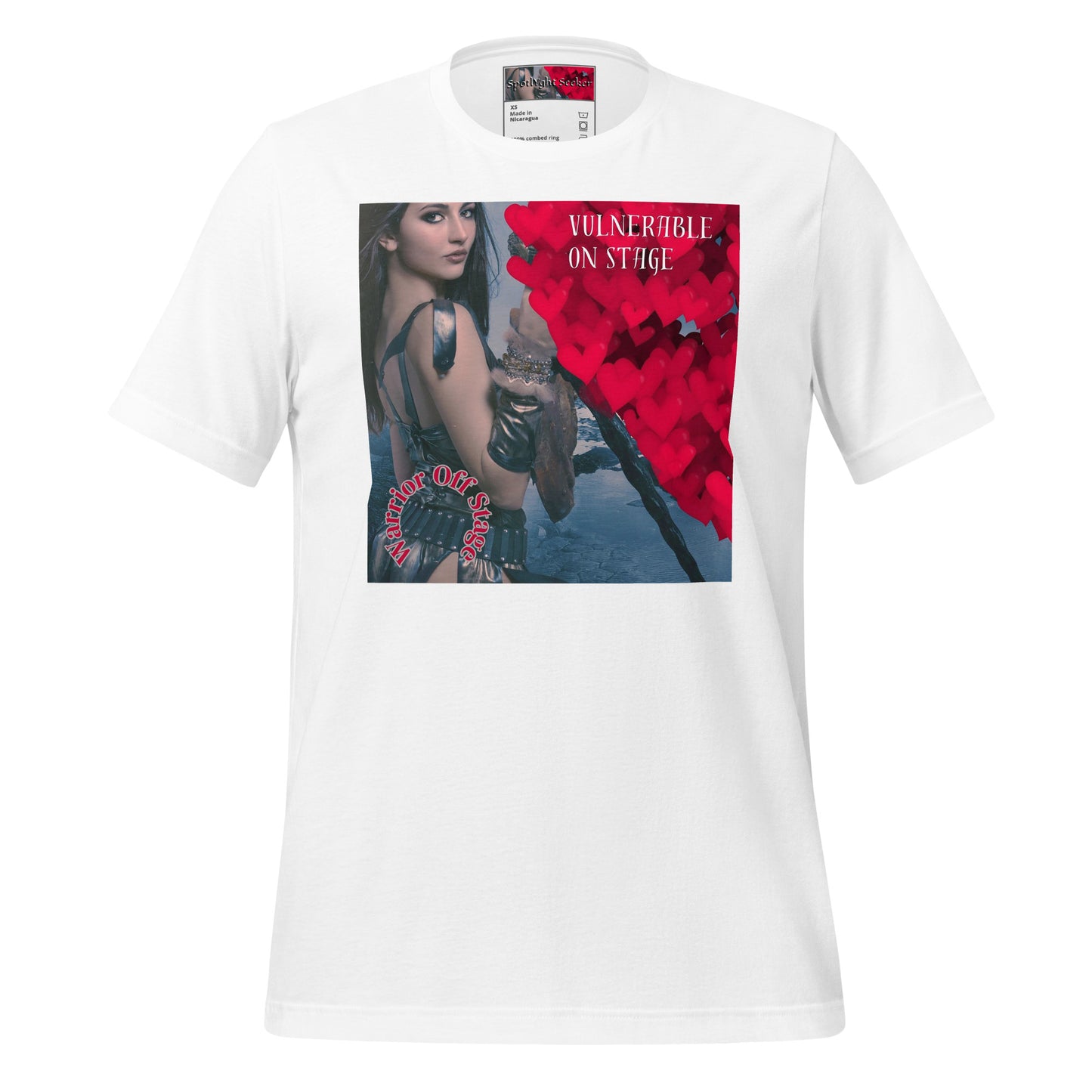 BRFA ROSE Vulnerable Artist Unisex Tee - Embrace authenticity and shield yourself from judgment with our empowering tee. Crush negative vibes and own your spotlight with every wear. White