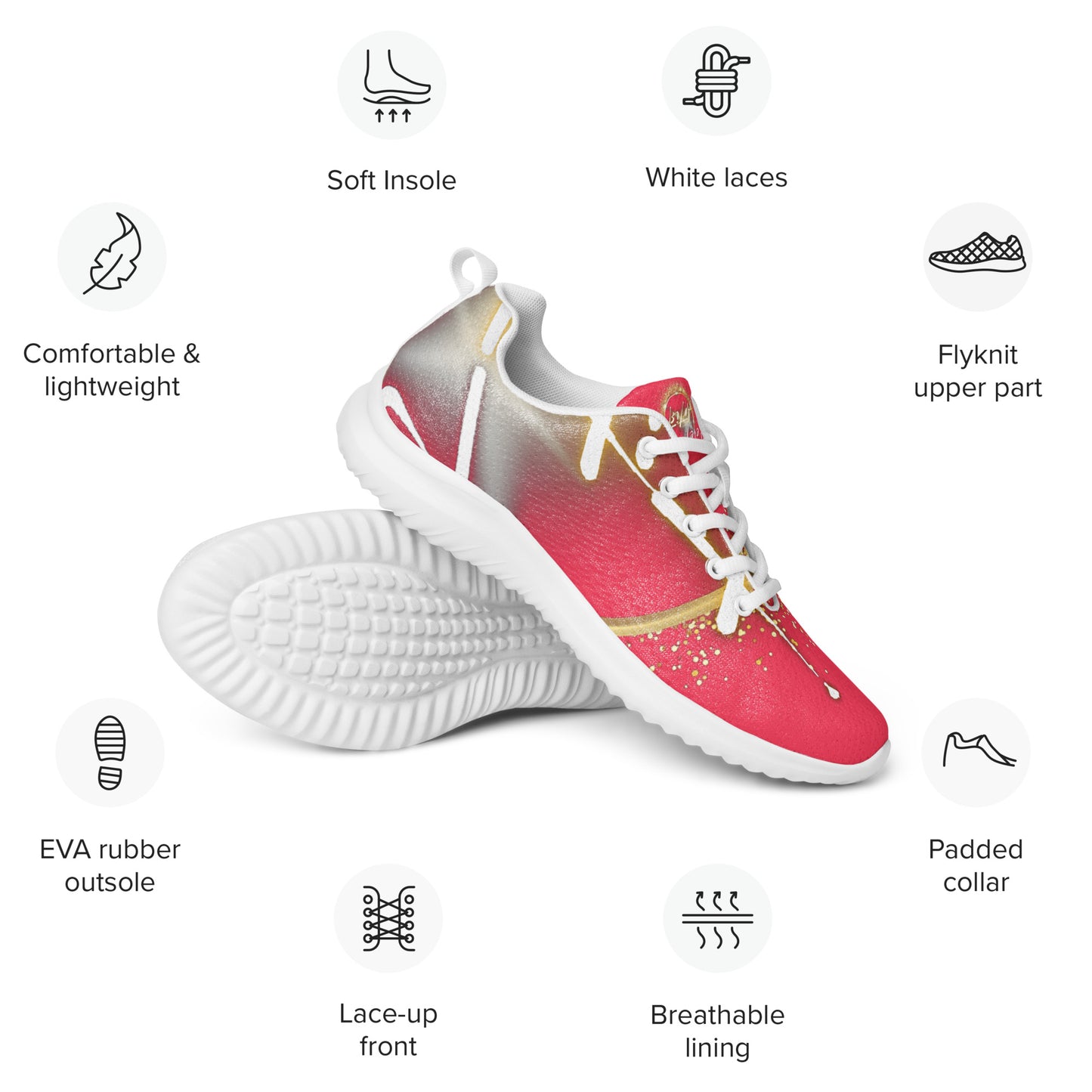 Rebel Artist Women’s Athletic Shoes - Radical Pink