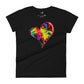 Bravo & Roses Multi- Color Heart Women's Short Sleeve T-Shirt Bouquet