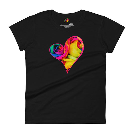 Bravo & Roses Multi- Color Heart Women's Short Sleeve T-Shirt