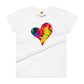 Bravo & Roses Multi- Color Heart Women's Short Sleeve T-Shirt