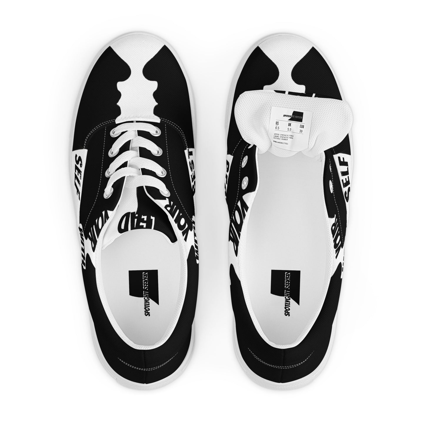 Women’s lace-up canvas shoes - White