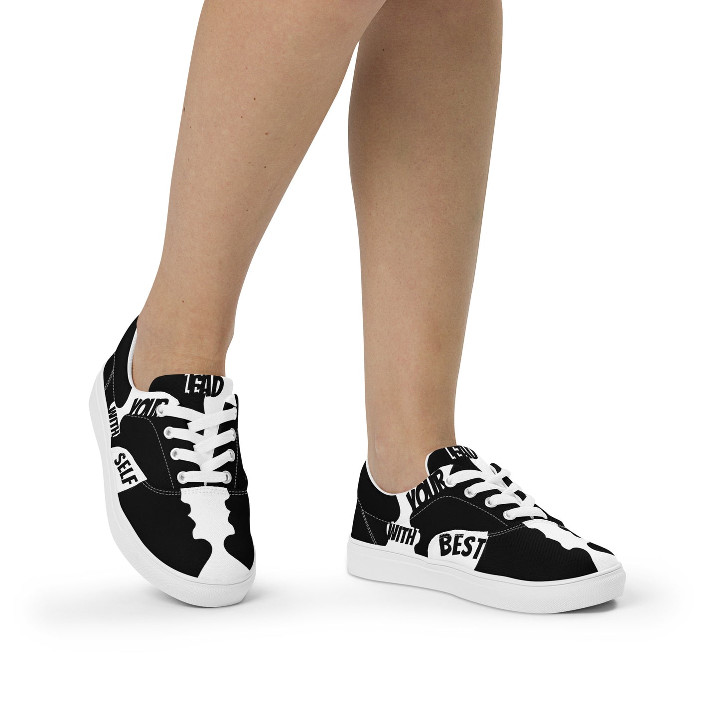 LBS Women’s Lace-Up Canvas Shoes - White