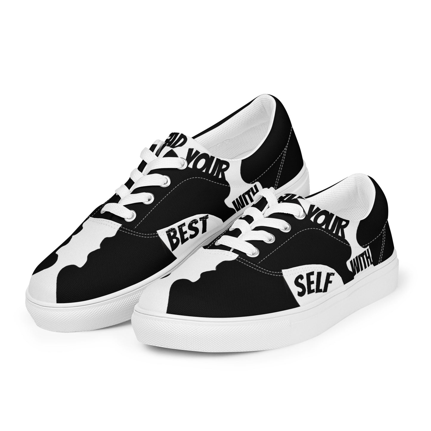 LBS Women’s Lace-Up Canvas Shoes - White