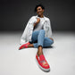 Rebel Artist Women’s Slip-On Canvas Shoes - Radical Red