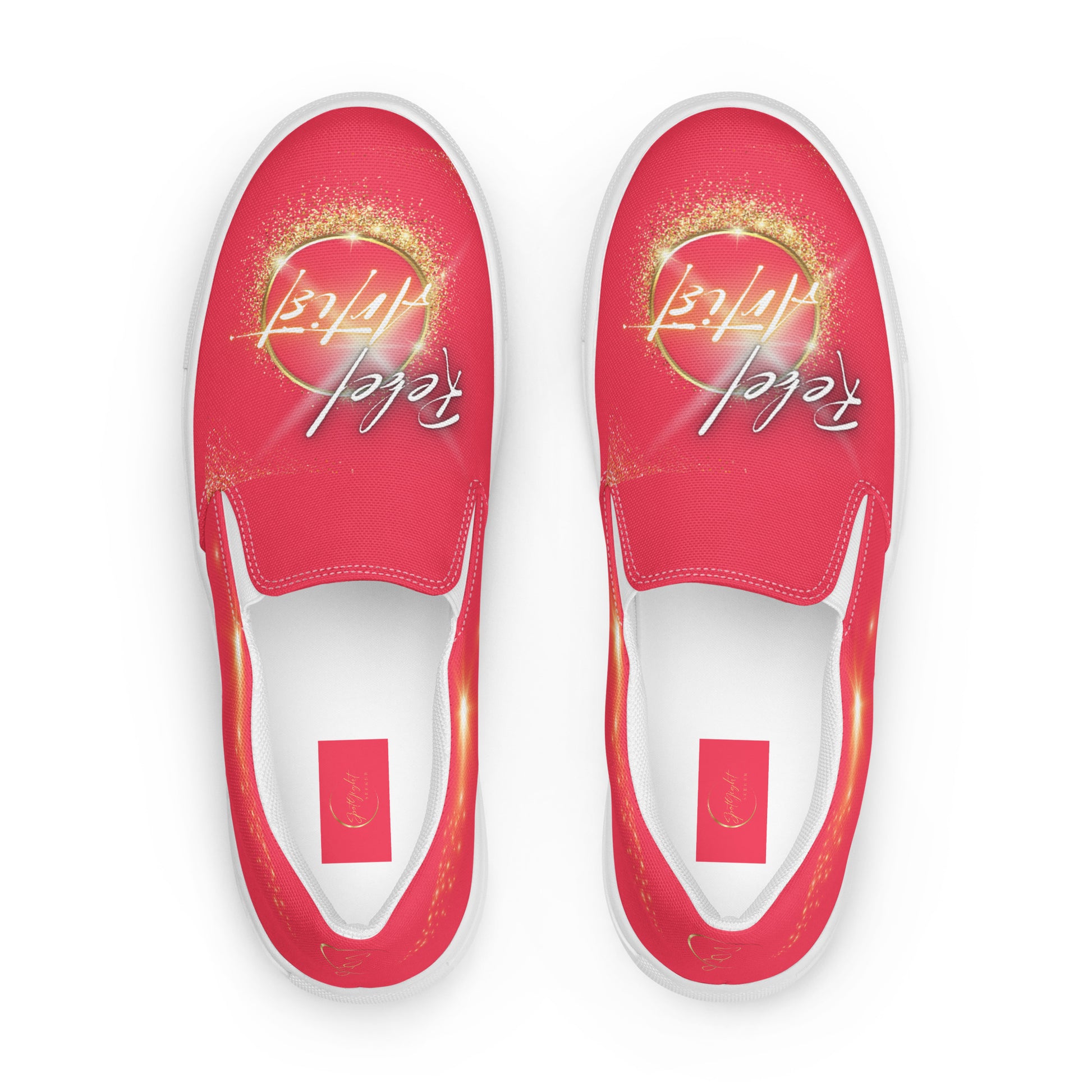 Rebel Artist Radical Red Slip On Women's Canvas Shoes