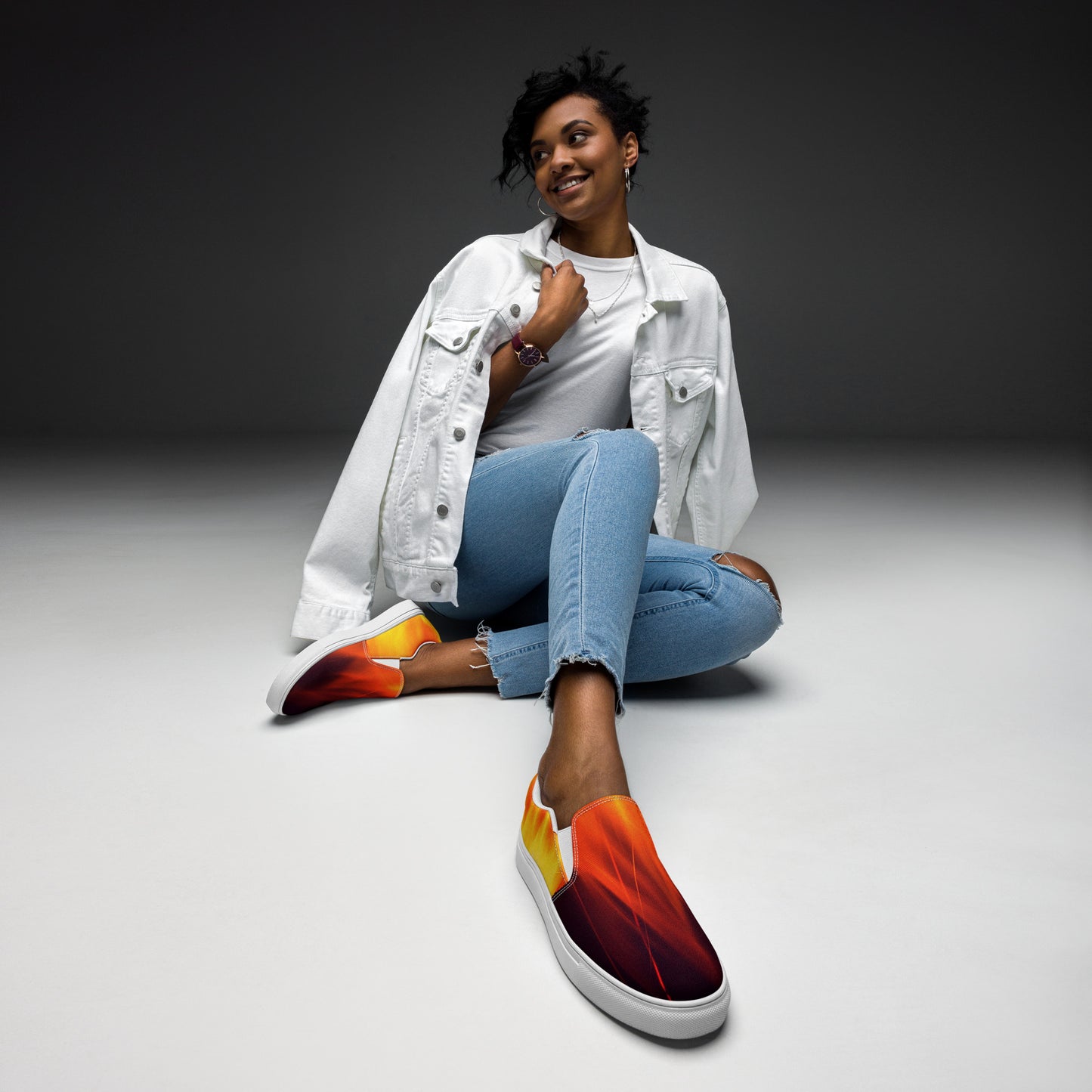 Artist on Fire Women’s Slip-On Canvas Shoes