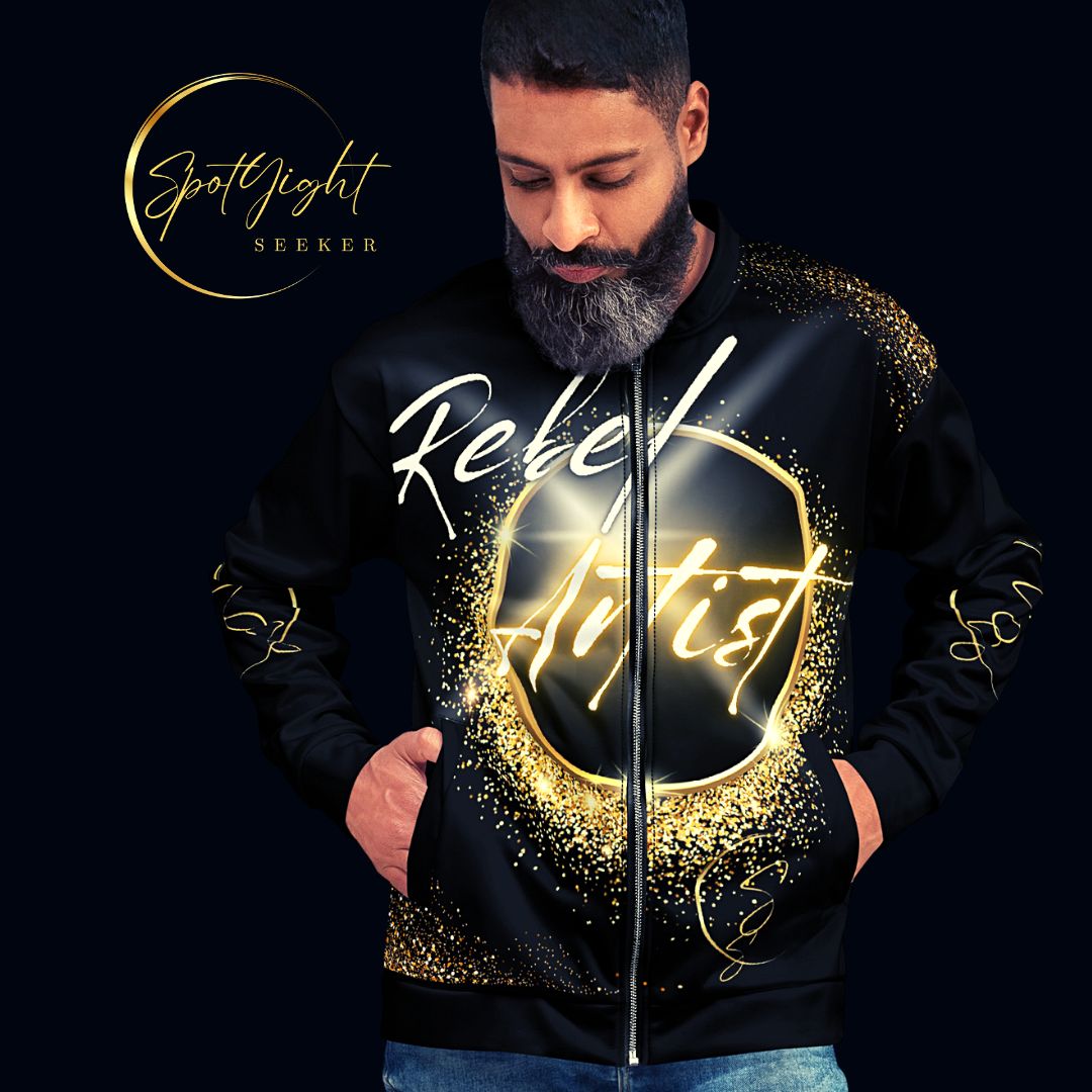 Rebel Artist Unisex Bomber Jacket - Black