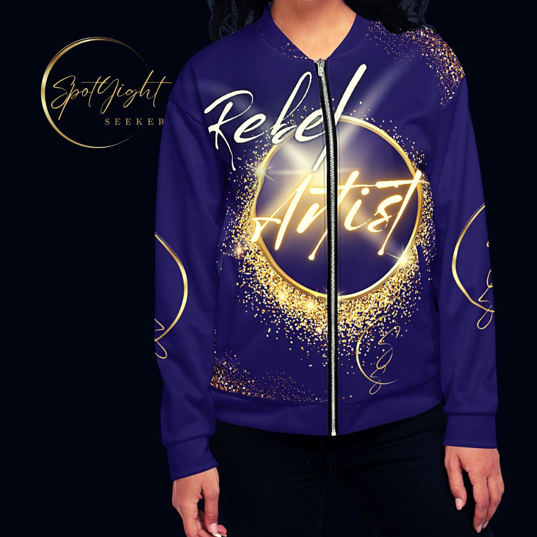 Rebel Artist Unisex Bomber Jacket - Deep Purple