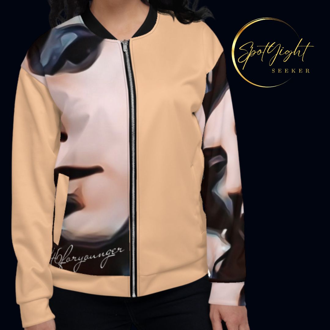 The Artist Unisex Bomber Jacket - BGE & BLK - E5