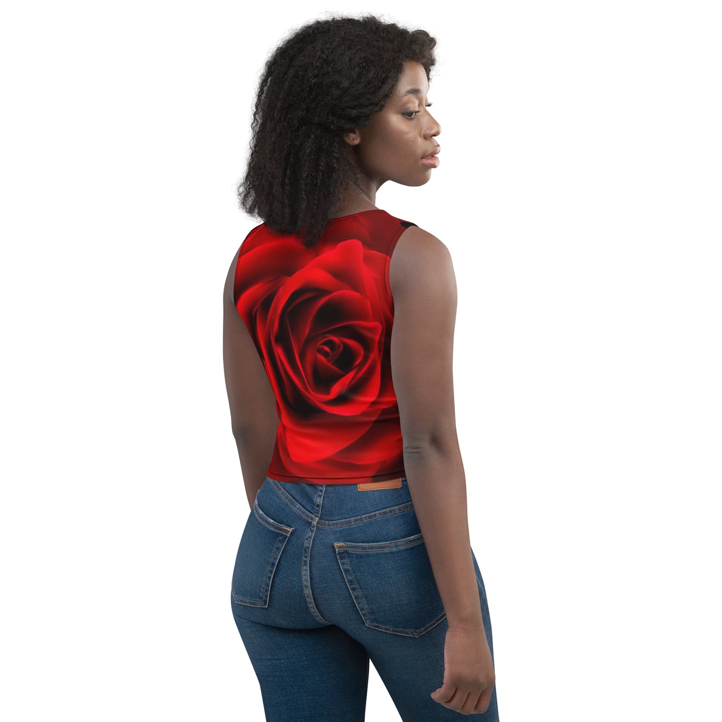 Vibrant Rose Crop Top