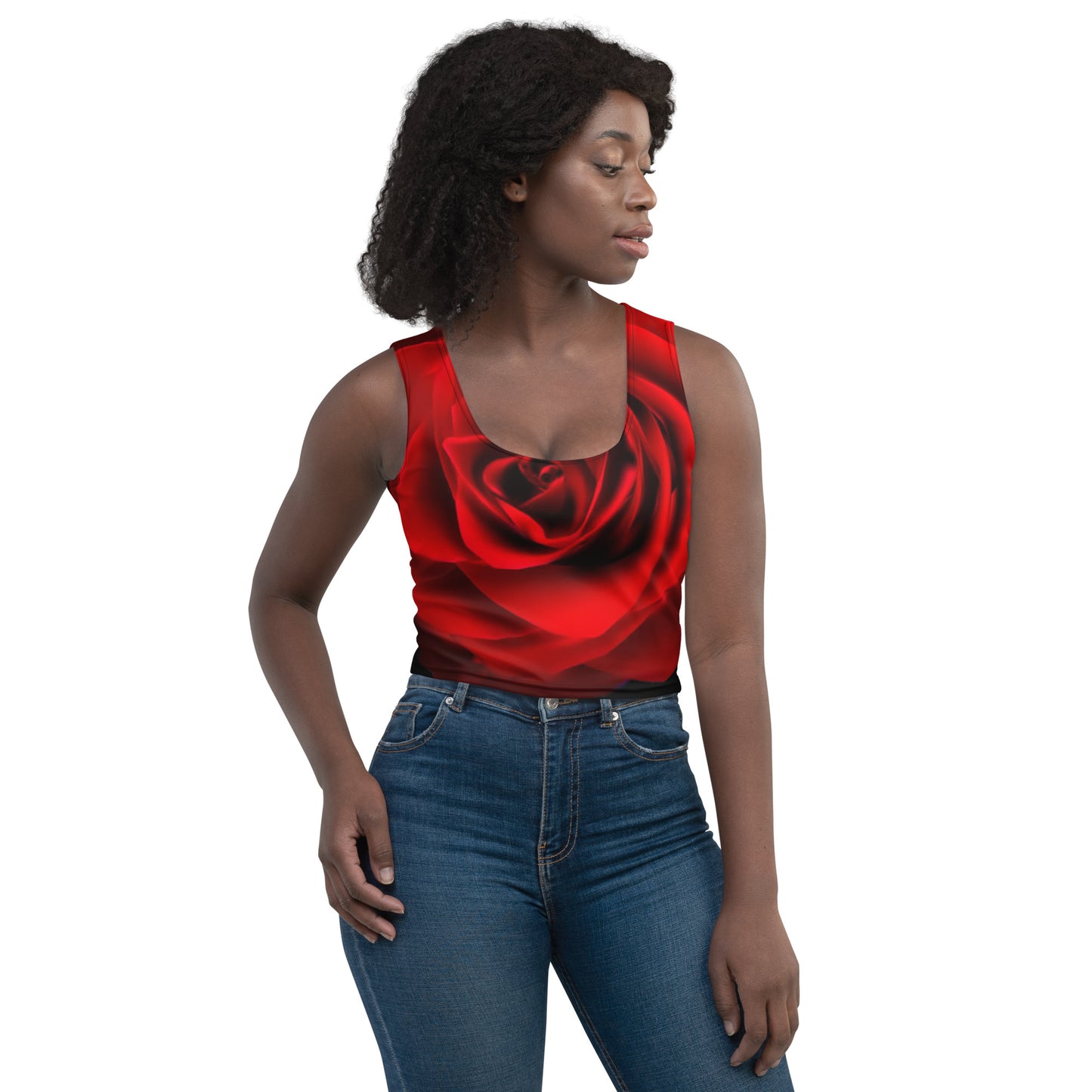Vibrant Rose Crop Top