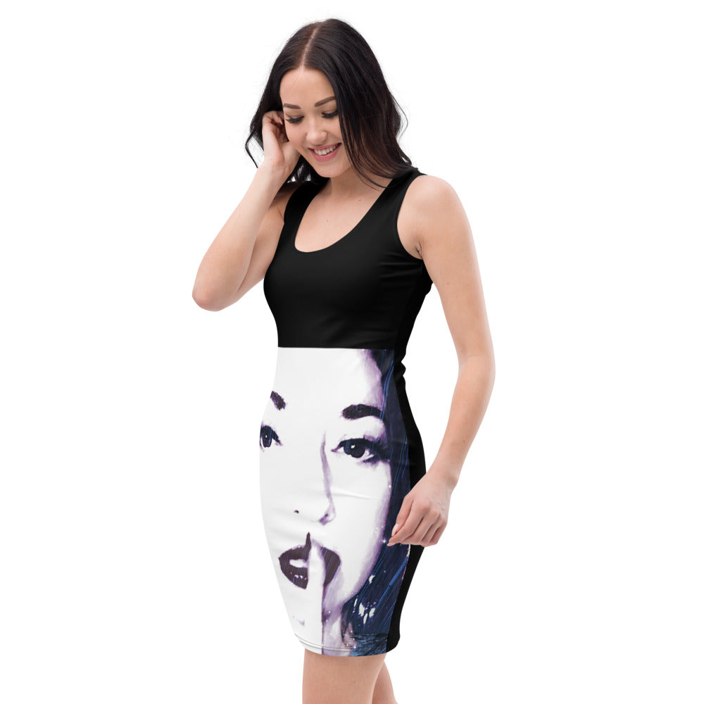 No One Ever Knew Bodycon Statement Dress - Black - SN5