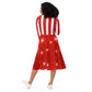 Stars & Stripes Long Sleeve Midi Dress