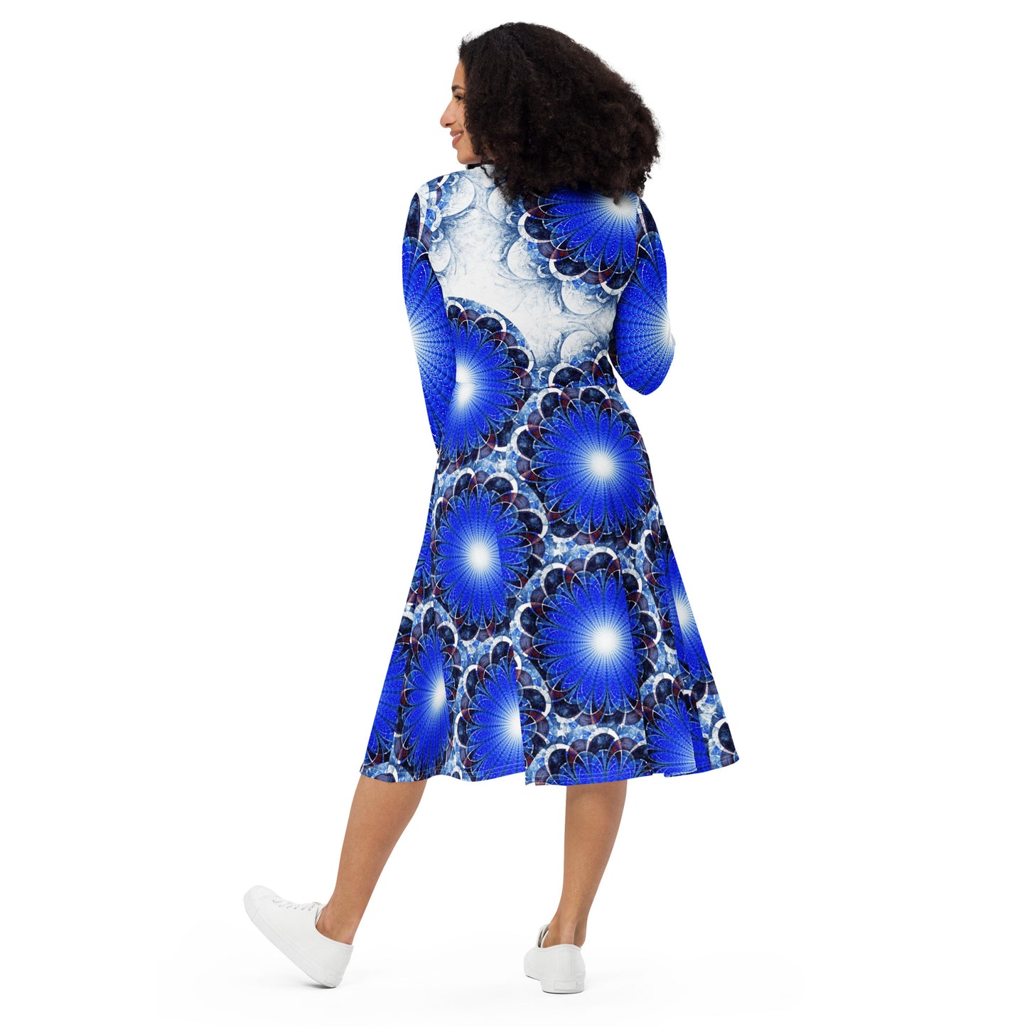 Perpetually Woke Artist Long Sleeve Midi Dress