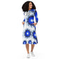 Perpetually Woke Artist Long Sleeve Midi Dress - B&W