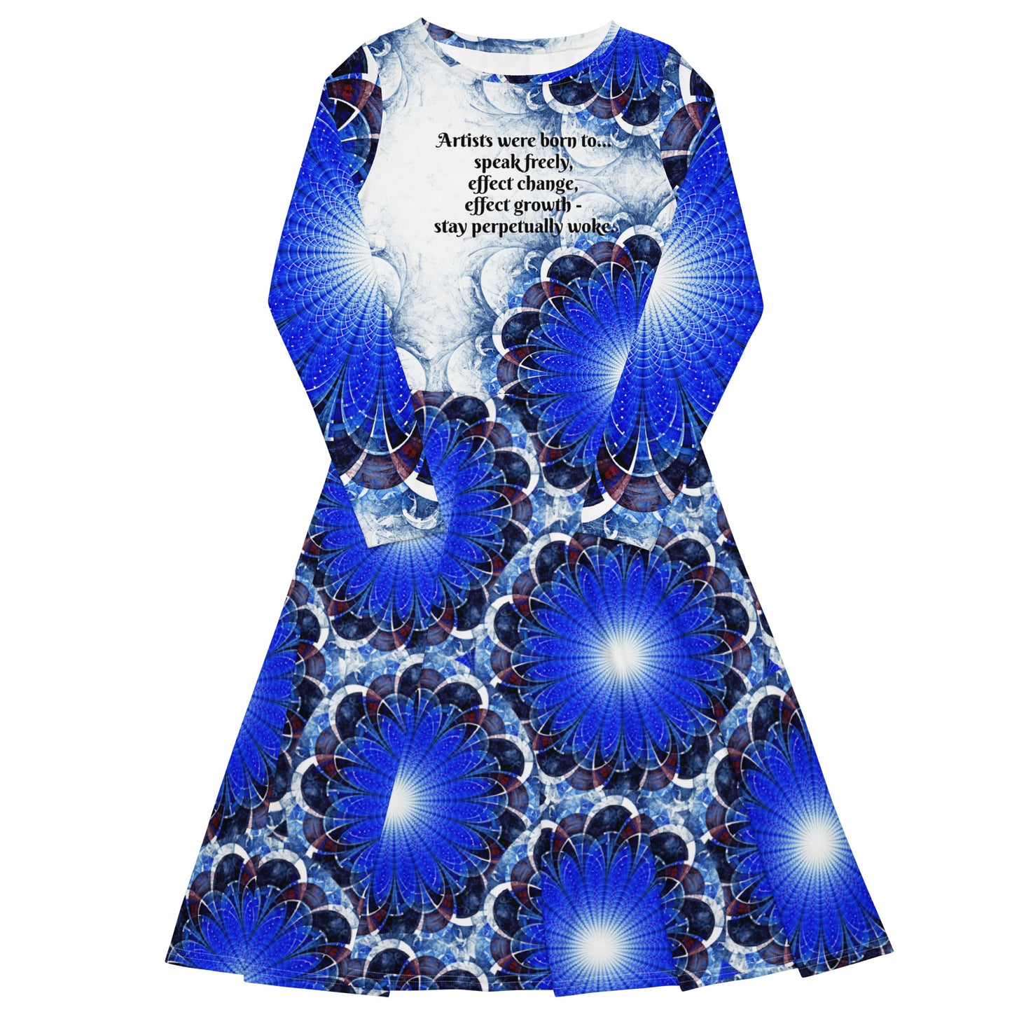 Perpetually Woke Artist Long Sleeve Midi Dress