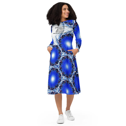 Perpetually Woke Artist Long Sleeve Midi Dress
