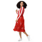 Stars & Stripes Long Sleeve Midi Dress