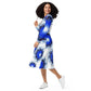 Perpetually Woke Artist Long Sleeve Midi Dress - B&W