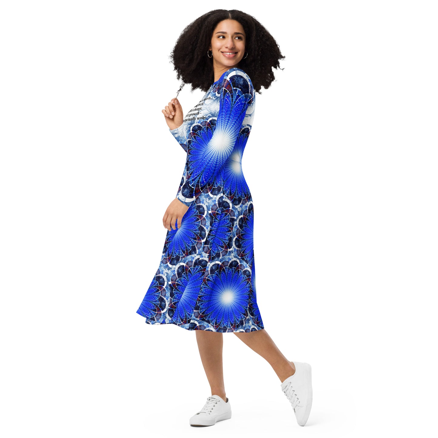 Perpetually Woke Artist Long Sleeve Midi Dress