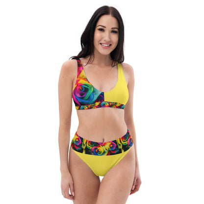 Sunlight & Roses High-Waisted Bikini