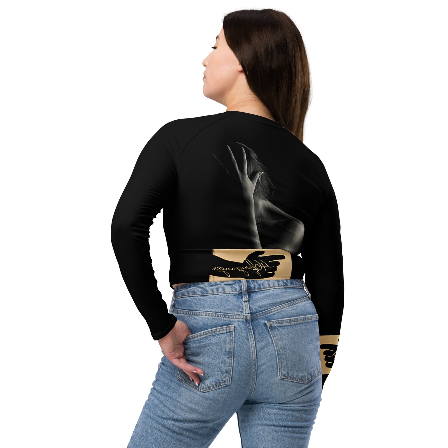 A-Ray of Emotions Long-Sleeve Crop Top - Bracelet - Plus Size