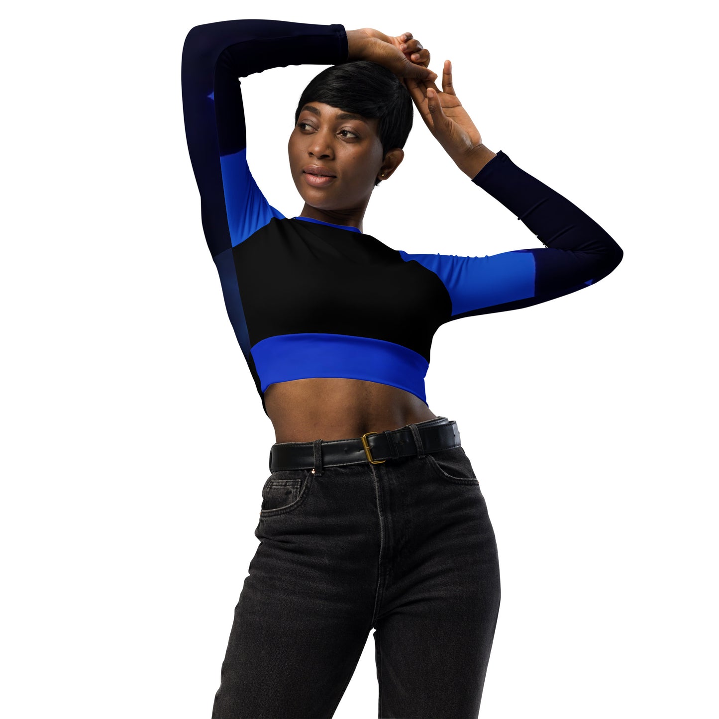 LBS Long-Sleeve Crop Top - WS BLK