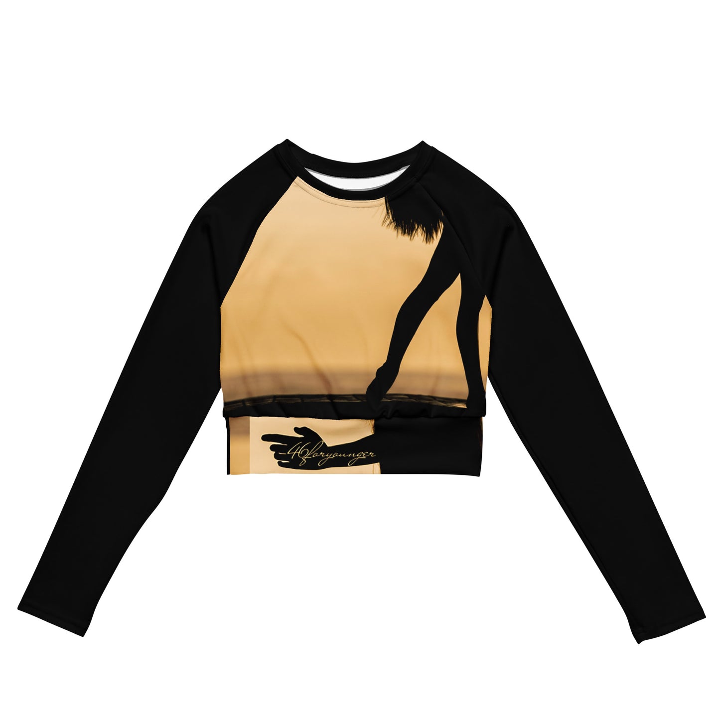 A-Ray of Emotions Long-Sleeve Crop Top - Plus Size