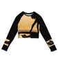 A-Ray of Emotions Long-Sleeve Crop Top - DBL Bracelet - Plus Size