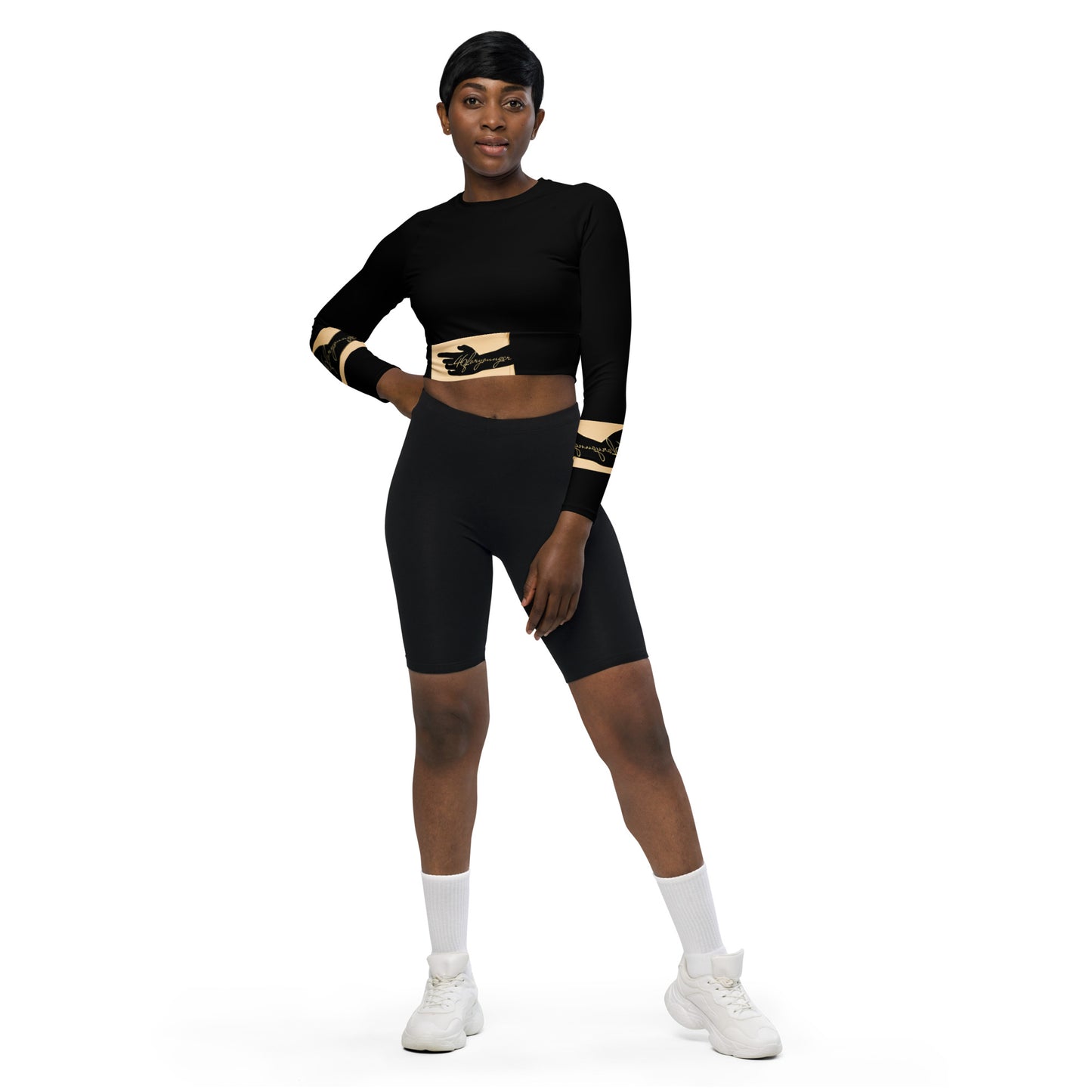 A-Ray of Emotions Long Sleeve Crop Top: Let Your Art Be the Healing Embrace. 