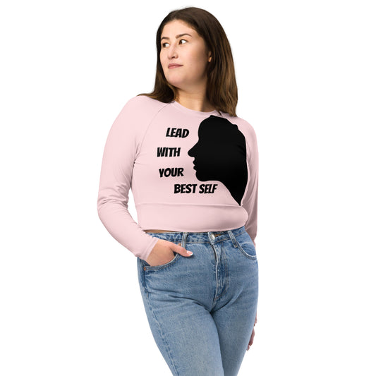 LBS Long-Sleeve Crop Top - Pink Face - Plus Size