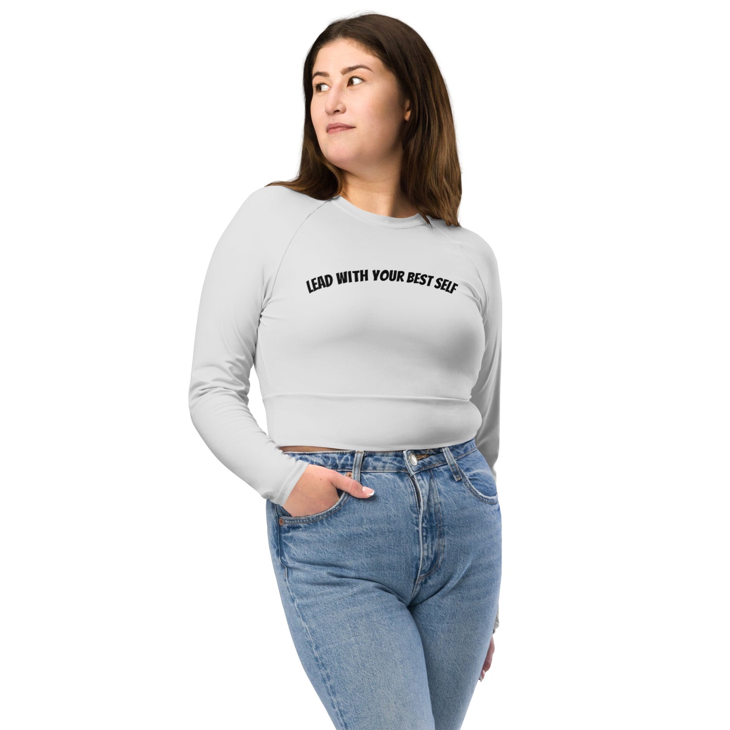 LBS Long-Sleeve Crop Top - Whisper - Plus Size