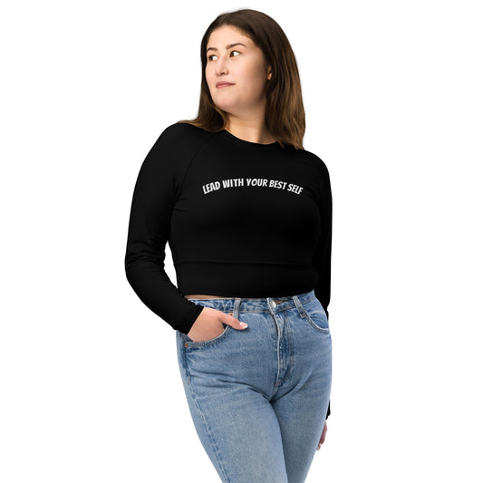LBS Long-Sleeve Crop Top - Black - Plus Size