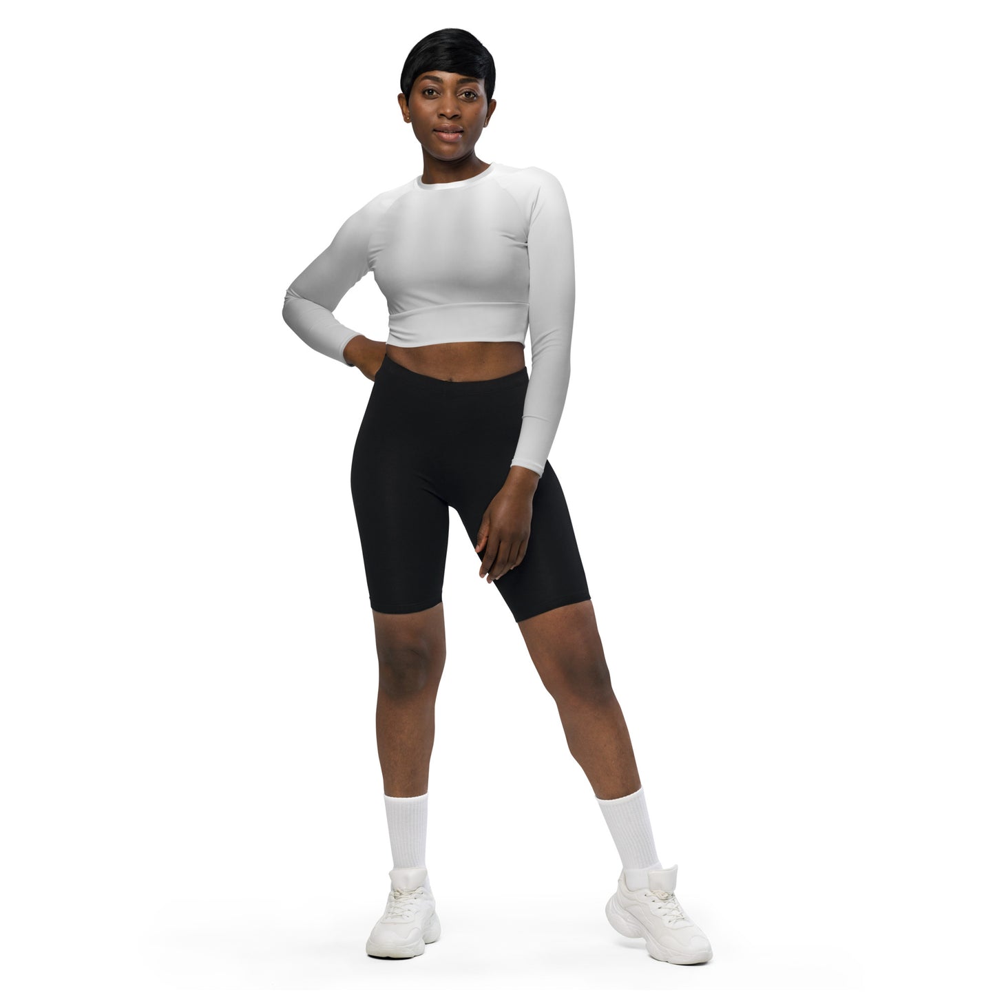 LBS Silver Spotlight Long-Sleeve Crop Top