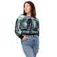 Clouded Judgment Long-Sleeve Crop Top