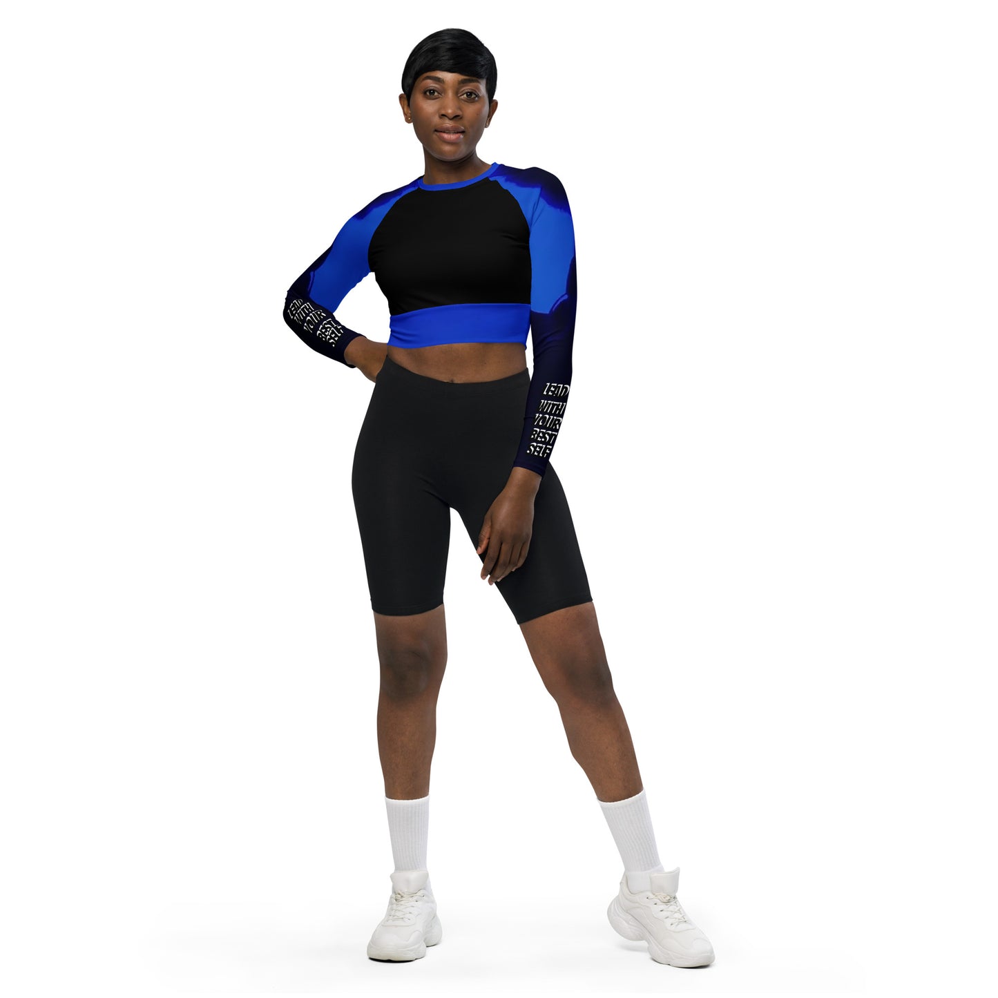 LBS Long-Sleeve Crop Top - WS BLK