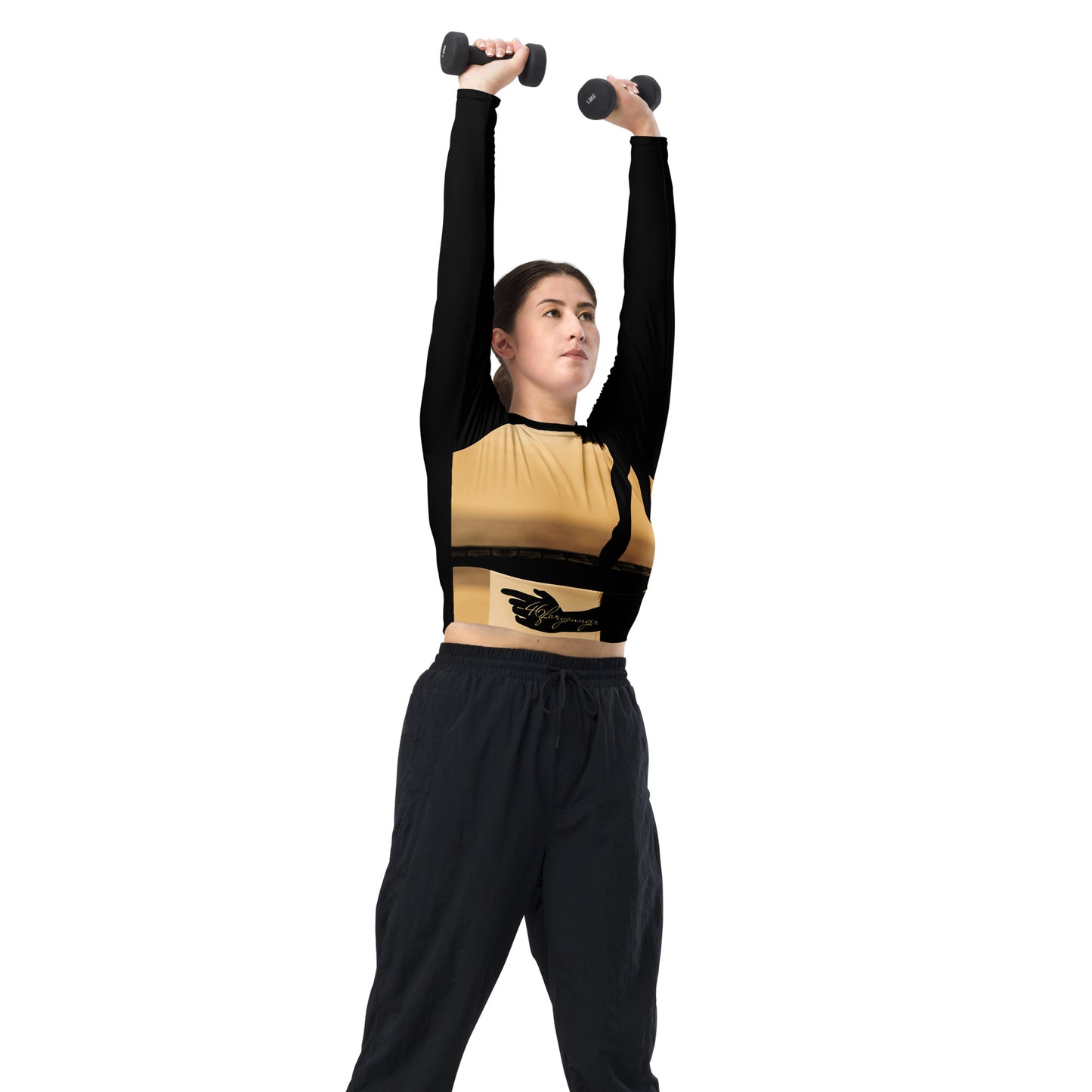 A-Ray of Emotions Long-Sleeve Crop Top - Plus Size
