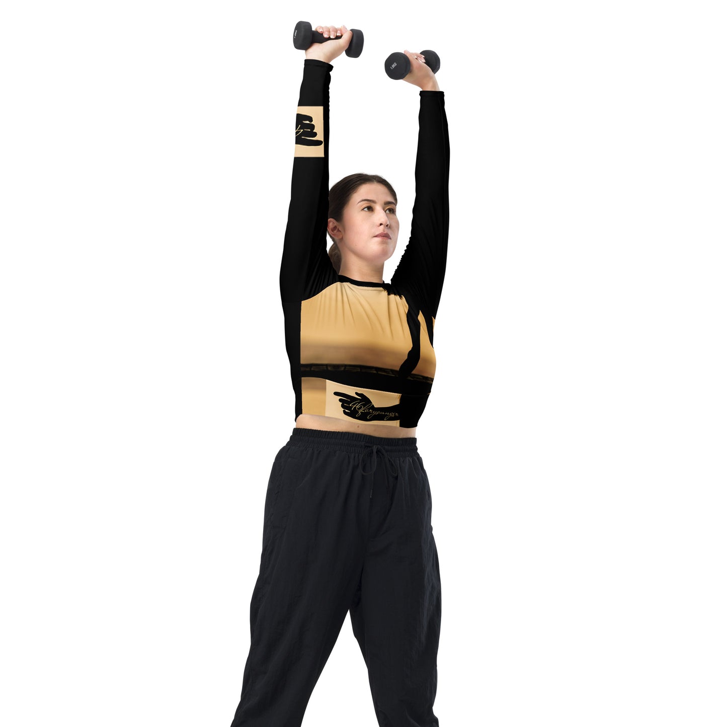 A-Ray of Emotions Long-Sleeve Crop Top - Bracelet - Plus Size