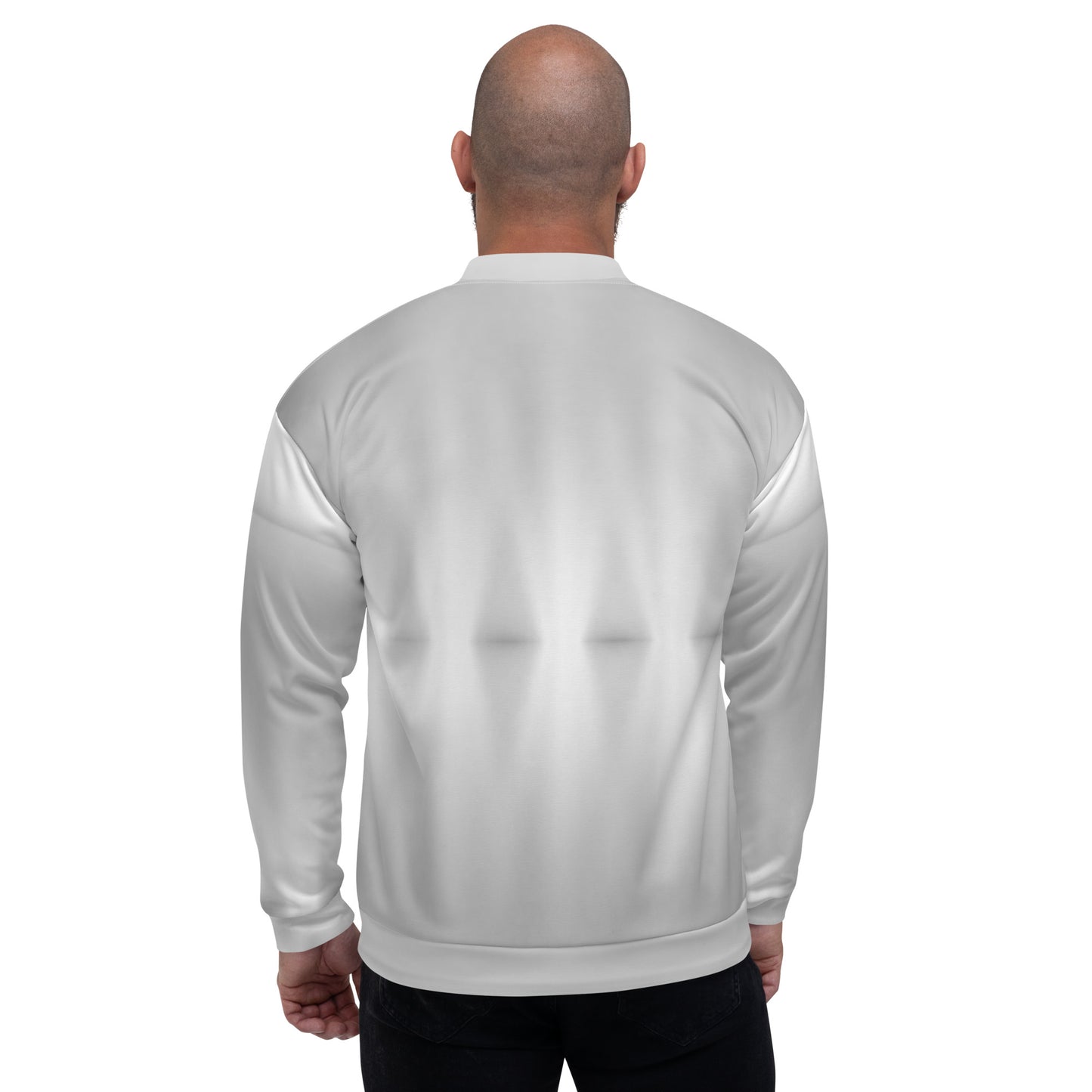 LBS Men's Silver Spotlight Bomber Jacket - White